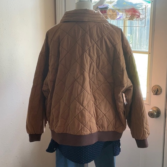 NWOT HELLADA Brown Quilted Cotton Jacket Size XXL - Picture 3 of 13